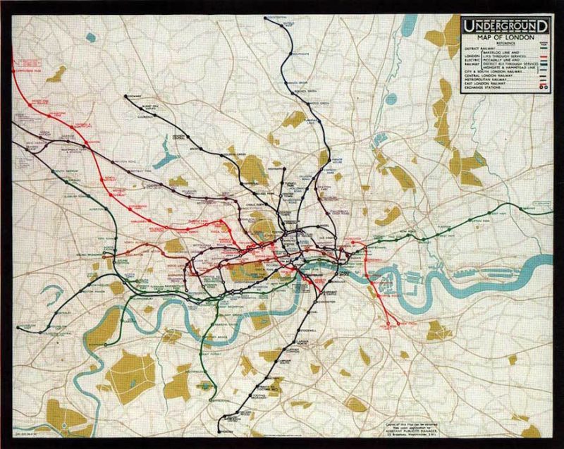 Map London Underground 1932