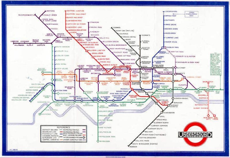 Map London Underground 1933