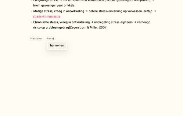 Tags in de lopende tekst